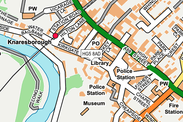 HG5 8AD map - OS OpenMap – Local (Ordnance Survey) HG5 8AD map - OS OpenMap – Local (Ordnance Survey)