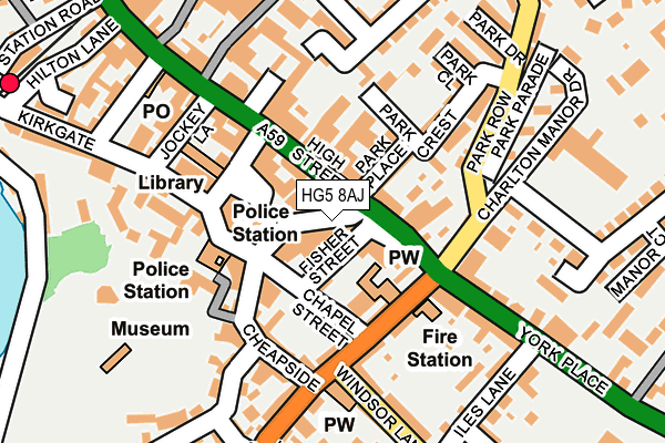 HG5 8AJ map - OS OpenMap – Local (Ordnance Survey) HG5 8AJ map - OS OpenMap – Local (Ordnance Survey)