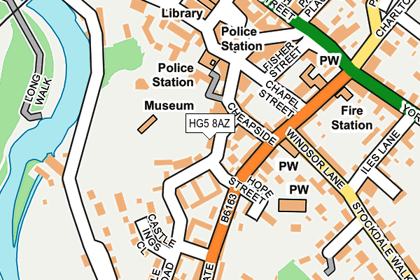 HG5 8AZ map - OS OpenMap – Local (Ordnance Survey) HG5 8AZ map - OS OpenMap – Local (Ordnance Survey)