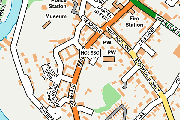 HG5 8BG map - OS OpenMap – Local (Ordnance Survey) HG5 8BG map - OS OpenMap – Local (Ordnance Survey)