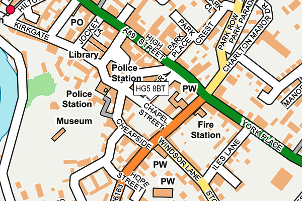 HG5 8BT map - OS OpenMap – Local (Ordnance Survey) HG5 8BT map - OS OpenMap – Local (Ordnance Survey)