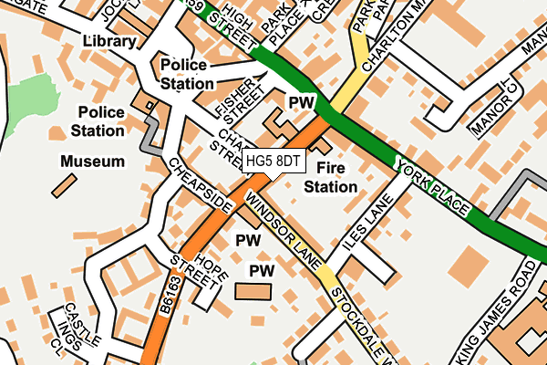 HG5 8DT map - OS OpenMap – Local (Ordnance Survey) HG5 8DT map - OS OpenMap – Local (Ordnance Survey)