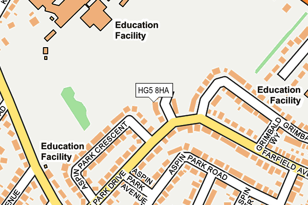 HG5 8HA map - OS OpenMap – Local (Ordnance Survey) HG5 8HA map - OS OpenMap – Local (Ordnance Survey)