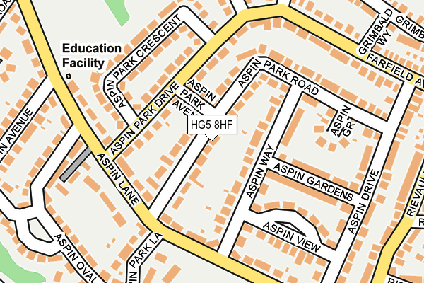 HG5 8HF map - OS OpenMap – Local (Ordnance Survey)
