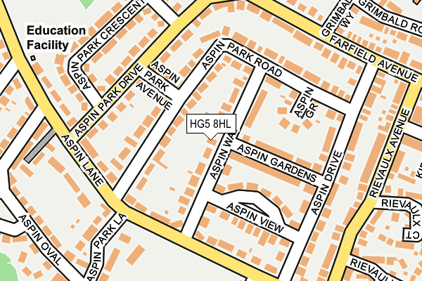 HG5 8HL map - OS OpenMap – Local (Ordnance Survey) HG5 8HL map - OS OpenMap – Local (Ordnance Survey)