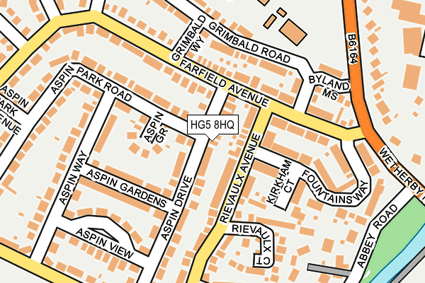 HG5 8HQ map - OS OpenMap – Local (Ordnance Survey) HG5 8HQ map - OS OpenMap – Local (Ordnance Survey)
