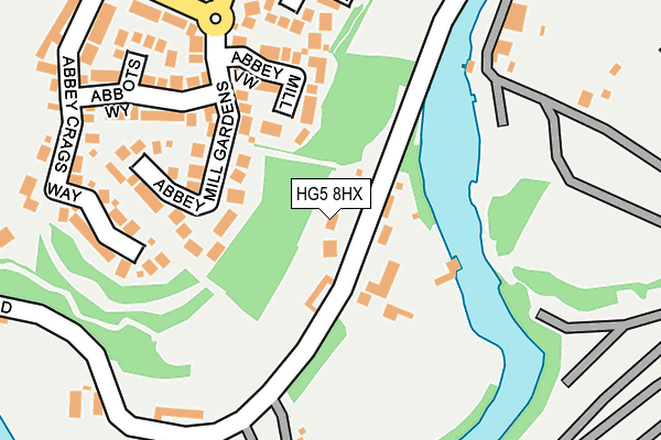HG5 8HX map - OS OpenMap – Local (Ordnance Survey) HG5 8HX map - OS OpenMap – Local (Ordnance Survey)