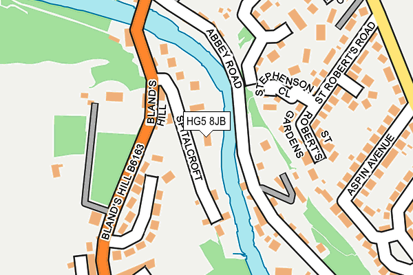 HG5 8JB map - OS OpenMap – Local (Ordnance Survey) HG5 8JB map - OS OpenMap – Local (Ordnance Survey)