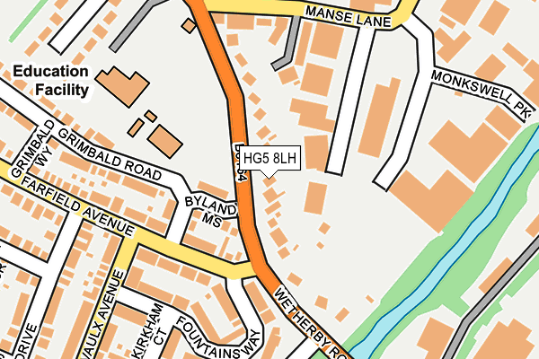 HG5 8LH map - OS OpenMap – Local (Ordnance Survey) HG5 8LH map - OS OpenMap – Local (Ordnance Survey)