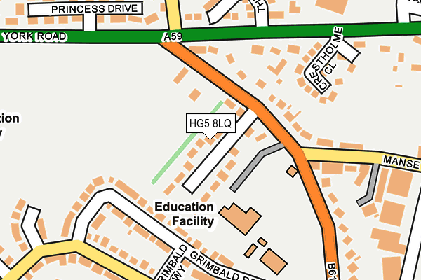 HG5 8LQ map - OS OpenMap – Local (Ordnance Survey) HG5 8LQ map - OS OpenMap – Local (Ordnance Survey)