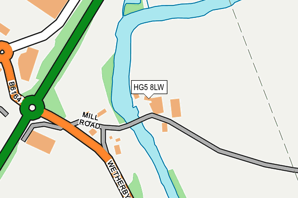 HG5 8LW map - OS OpenMap – Local (Ordnance Survey) HG5 8LW map - OS OpenMap – Local (Ordnance Survey)