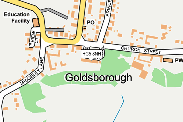 HG5 8NH map - OS OpenMap – Local (Ordnance Survey) HG5 8NH map - OS OpenMap – Local (Ordnance Survey)