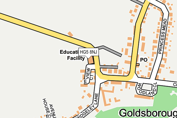 HG5 8NJ map - OS OpenMap – Local (Ordnance Survey) HG5 8NJ map - OS OpenMap – Local (Ordnance Survey)