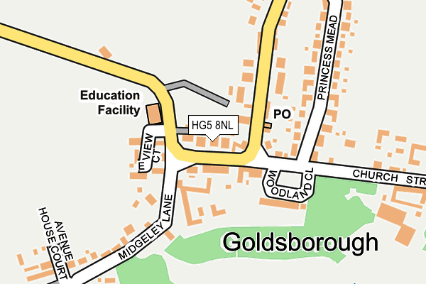 HG5 8NL map - OS OpenMap – Local (Ordnance Survey) HG5 8NL map - OS OpenMap – Local (Ordnance Survey)