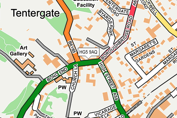 HG5 9AQ map - OS OpenMap – Local (Ordnance Survey)
