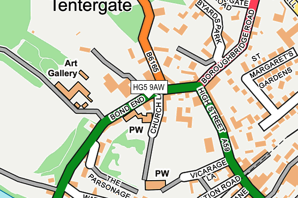 HG5 9AW map - OS OpenMap – Local (Ordnance Survey) HG5 9AW map - OS OpenMap – Local (Ordnance Survey)