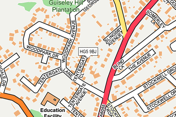 HG5 9BJ map - OS OpenMap – Local (Ordnance Survey) HG5 9BJ map - OS OpenMap – Local (Ordnance Survey)