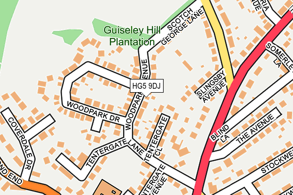 HG5 9DJ map - OS OpenMap – Local (Ordnance Survey) HG5 9DJ map - OS OpenMap – Local (Ordnance Survey)