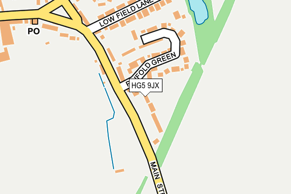 HG5 9JX map - OS OpenMap – Local (Ordnance Survey) HG5 9JX map - OS OpenMap – Local (Ordnance Survey)