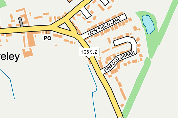 HG5 9JZ map - OS OpenMap – Local (Ordnance Survey) HG5 9JZ map - OS OpenMap – Local (Ordnance Survey)
