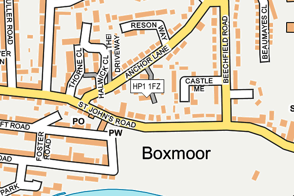 HP1 1FZ map - OS OpenMap – Local (Ordnance Survey)