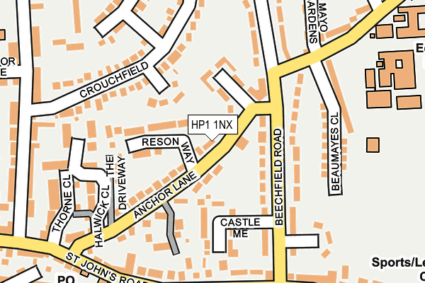 HP1 1NX map - OS OpenMap – Local (Ordnance Survey) HP1 1NX map - OS OpenMap – Local (Ordnance Survey)