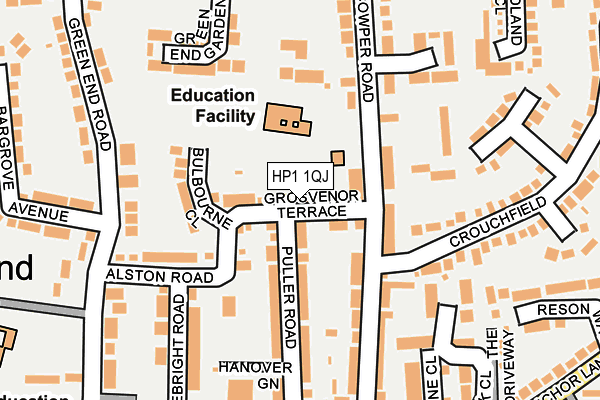 HP1 1QJ map - OS OpenMap – Local (Ordnance Survey) HP1 1QJ map - OS OpenMap – Local (Ordnance Survey)