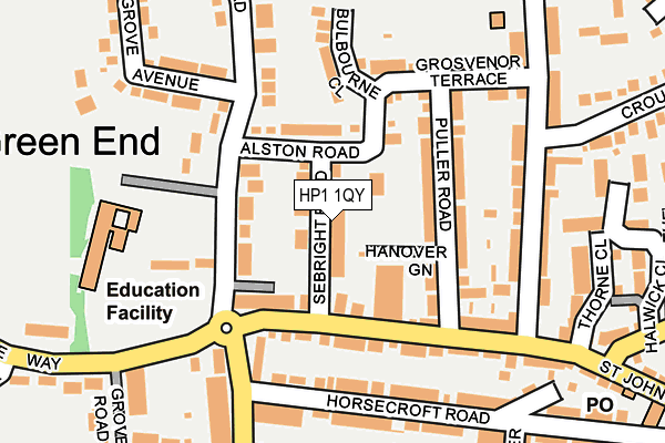 HP1 1QY map - OS OpenMap – Local (Ordnance Survey) HP1 1QY map - OS OpenMap – Local (Ordnance Survey)