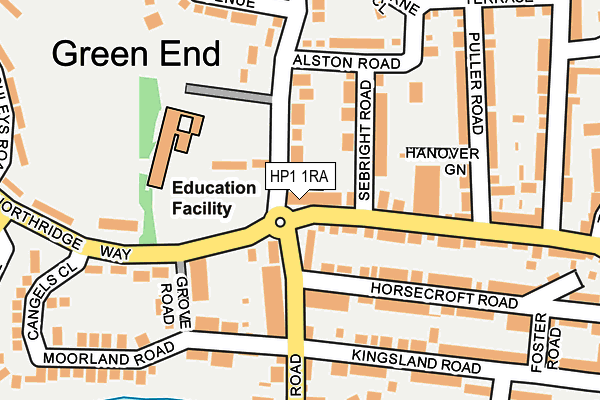 HP1 1RA map - OS OpenMap – Local (Ordnance Survey)
