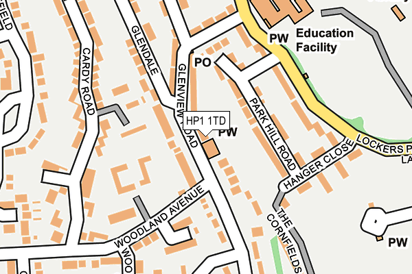 HP1 1TD map - OS OpenMap – Local (Ordnance Survey)