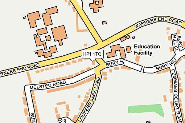 HP1 1TQ map - OS OpenMap – Local (Ordnance Survey)