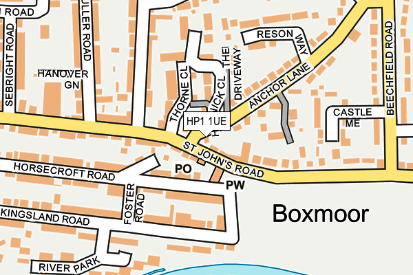 HP1 1UE map - OS OpenMap – Local (Ordnance Survey)