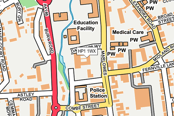 HP1 1WX map - OS OpenMap – Local (Ordnance Survey) HP1 1WX map - OS OpenMap – Local (Ordnance Survey)