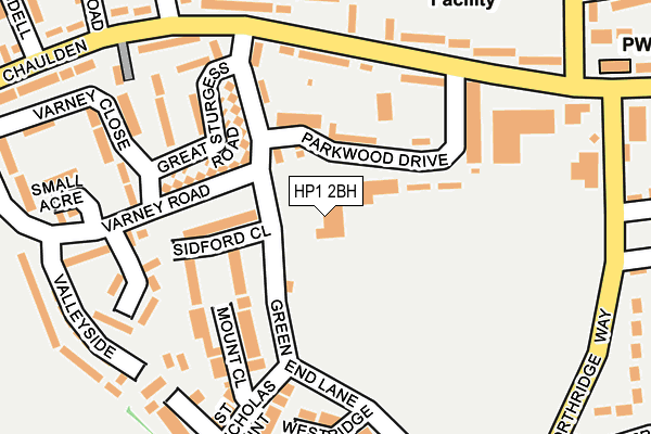 HP1 2BH map - OS OpenMap – Local (Ordnance Survey) HP1 2BH map - OS OpenMap – Local (Ordnance Survey)