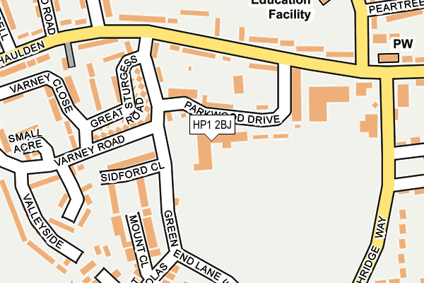 HP1 2BJ map - OS OpenMap – Local (Ordnance Survey) HP1 2BJ map - OS OpenMap – Local (Ordnance Survey)