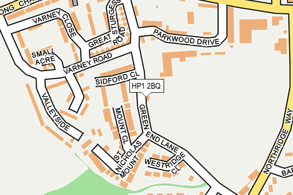 HP1 2BQ map - OS OpenMap – Local (Ordnance Survey) HP1 2BQ map - OS OpenMap – Local (Ordnance Survey)