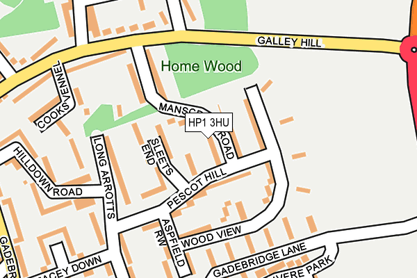HP1 3HU map - OS OpenMap – Local (Ordnance Survey) HP1 3HU map - OS OpenMap – Local (Ordnance Survey)