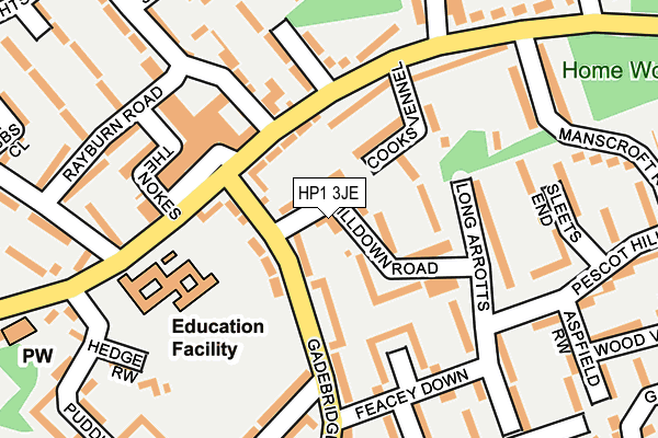 HP1 3JE map - OS OpenMap – Local (Ordnance Survey) HP1 3JE map - OS OpenMap – Local (Ordnance Survey)