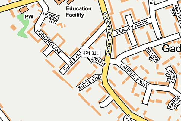 HP1 3JL map - OS OpenMap – Local (Ordnance Survey) HP1 3JL map - OS OpenMap – Local (Ordnance Survey)