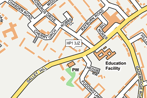 HP1 3JZ map - OS OpenMap – Local (Ordnance Survey)