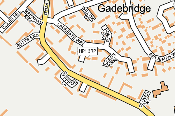 HP1 3RP map - OS OpenMap – Local (Ordnance Survey)