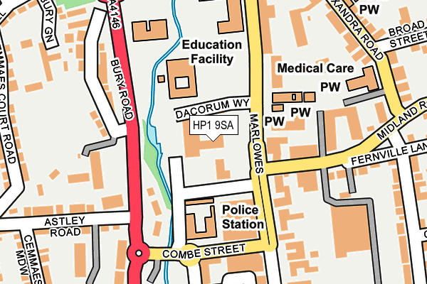HP1 9SA map - OS OpenMap – Local (Ordnance Survey) HP1 9SA map - OS OpenMap – Local (Ordnance Survey)