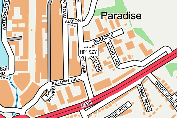 HP1 9ZY map - OS OpenMap – Local (Ordnance Survey)
