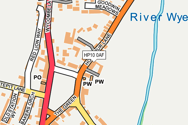 HP10 0AF map - OS OpenMap – Local (Ordnance Survey) HP10 0AF map - OS OpenMap – Local (Ordnance Survey)