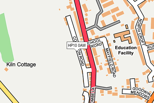 HP10 0AW map - OS OpenMap – Local (Ordnance Survey) HP10 0AW map - OS OpenMap – Local (Ordnance Survey)