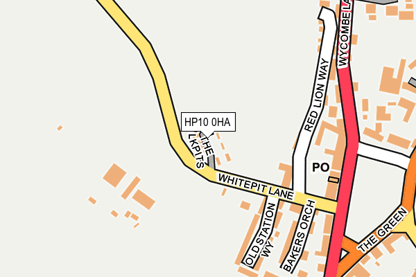 HP10 0HA map - OS OpenMap – Local (Ordnance Survey) HP10 0HA map - OS OpenMap – Local (Ordnance Survey)