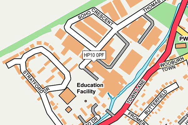 HP10 0PF map - OS OpenMap – Local (Ordnance Survey) HP10 0PF map - OS OpenMap – Local (Ordnance Survey)