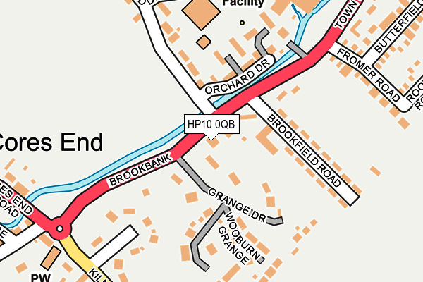 HP10 0QB map - OS OpenMap – Local (Ordnance Survey) HP10 0QB map - OS OpenMap – Local (Ordnance Survey)