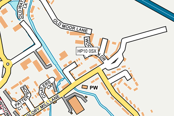 HP10 0SX map - OS OpenMap – Local (Ordnance Survey) HP10 0SX map - OS OpenMap – Local (Ordnance Survey)