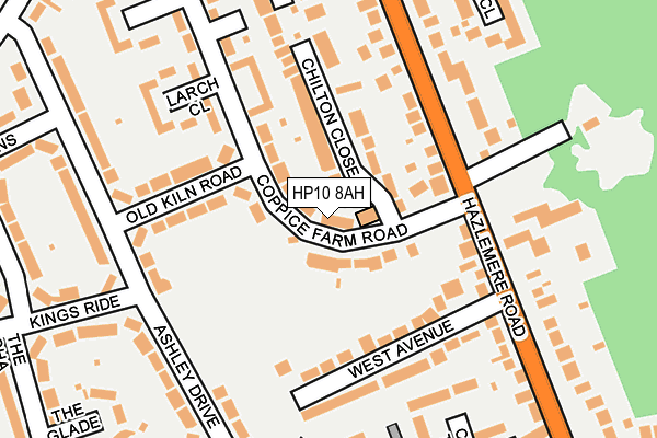 HP10 8AH map - OS OpenMap – Local (Ordnance Survey) HP10 8AH map - OS OpenMap – Local (Ordnance Survey)